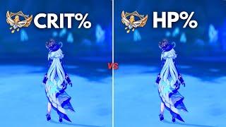 F2P : Furina HP% vs Crit% Circlet!! Best Build for Furina?? [ Genshin Impact ]