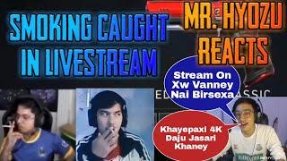 MR. HYOZU REACTS ON MORTAL & 4K GAMING NEPAL SMOKING CAUGHT ON LIVE  || PUBGM NEPAL - GAURABYT ||