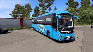   Bus Simulator for India | GOLD LINE Volvo 9600 sleeper Luxury | bus | Euro Truck Simulator 2