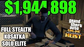 GTA Online Cayo Perico Heist- Kosatka Approach Full Stealth Solo Elite $1,944,898