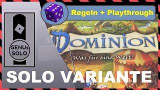 Dominion - Solo - Variante - Regeln - Playthrough - deutsch