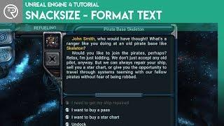 Unreal Engine 4 SnackSize - Format Text