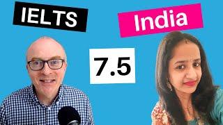 IELTS Speaking Band 7.5 India: with Subtitles and Feedback