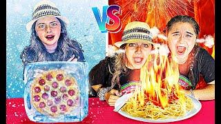 HOT VS COLD FOOD CHALLENGE  | Wild Adventure Girls