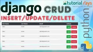 Part-4 (2019) Delete Record  | Django MySql CRUD Tutorials | Dango Insert Update Delete