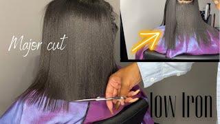 Low iron made her hair break , so we cut it ! Silk press /Healthy hair