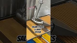 Heavy filling systems for very thick mincead meat for salami sticks without csing