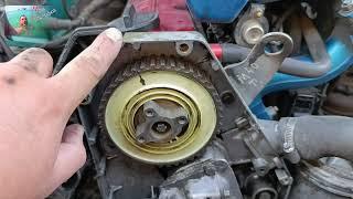 How to replace toothed belt of engine M40 on BMW 3 E36. How to remove and install toothed belt BMW.