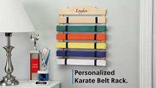 Personalized Karate Belt Rack | Miles Kimball