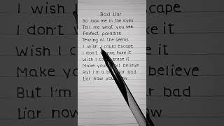 Imagine Dragons ~ Bad Liar (Lyrics)