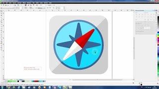 CorelDraw Tutorial: Create Сompass Icon