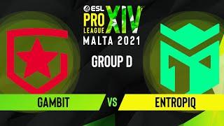 CS:GO - Gambit vs. Entropiq [Dust2] Map 1 - ESL Pro League Season 14 - Group D