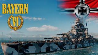 BAYERN WORLD OF WARSHIPS ХОРОШИЙ Немецкий Линкор 6 Уровня. МИР КОРАБЛЕЙ в FULL HD 1080p