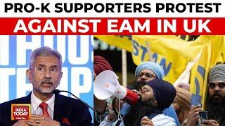 Pro-Khalistani Protest Outside Venue Of Dr. S Jaishankar's Discussion In London | India Today News