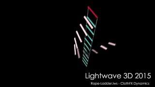 Lightwave 3D: Rope Ladder ClothFX Dynamics Rendered