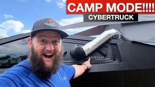 Tesla Cybertruck - How To Get Camp Mode In Bed of Truck or Tent!! Campstream HVAC For Camping