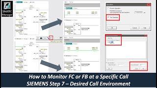 SC13. Monitor FB or FC in a Specific Call in Siemens STEP 7 - Desired Call Environment