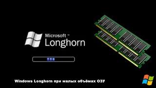 Windows Longhorn при малых объёмах ОЗУ