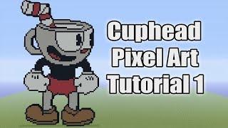 Minecraft Cuphead Pixel Art Tutorial Part 1 (Cuphead)