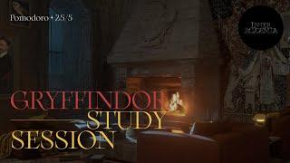 Study at the Gryffindor Common Room ️️ Pomodoro 25/5   2 hrs