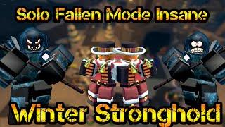 Solo Fallen Mode Insane Winter Stronghold Roblox Tower Defense Simulator