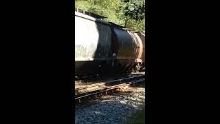 Freight Train Rider Caught on Video (Hopping Freight Trains)