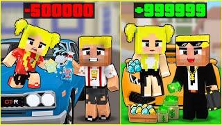 İŞÇİLİKTEN MİLYONERLİĞE DOĞRU EFEKAN VE KIZ KARDEŞİNİN HAYATI!  -Minecraft