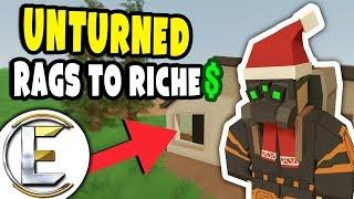 DAM SERVER ROLLBACK | Unturned Rags to Riches #18 - Raided the whole of Springfield (Roleplay)