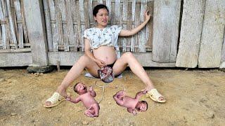 7-Month Pregnant Single Mother and The Pains of Late Pregnancy, Cleaning an Abandoned House, Cooking