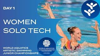 Women Solo Tech | World Aquatics Artistic Swimming Junior Championships 2024