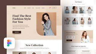 Website design in figma - Fashion ecommerce