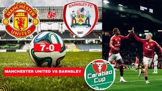 Manchester United vs Barnsley 7-0 Live Stream Carabao Cup Football EFL Match Score Highlights Utd