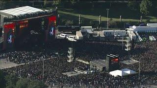 Earlier video shows crowd rushing through gates at Astroworld Festival