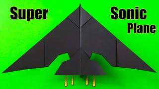 Easy PAPER PLANE that FLY FAR || BEST Paper Airplanes || Planes || (Easy) SUPER SONIC PLANE