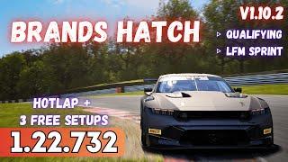 FORD MUSTANG GT3 | BRANDS HATCH 1.22.7 | HOTLAP + FREE SETUP | ACC v1.10