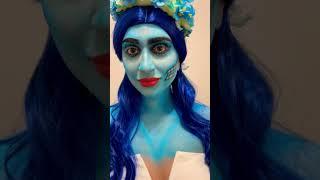 Bride of Frankenstein Halloween makeup #youtubeshorts