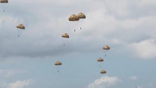 UK paratroopers jump into D-Day drop zone to recreate airborne liberation of Normandy 80 years ago