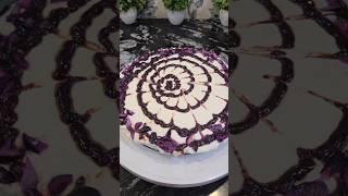 No-Bake Cheesecake with Homemade Black Plum Jam🫐‍#CheesecakeRecipe #NoBakeCheesecake #shorts