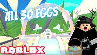 ALL 30 EASTER EGG HUNT LOCATIONS in Roblox Adopt Me's 2021 Easter Update!!