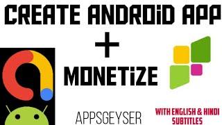 Create Android App with Admob Ads By Appsgeyser