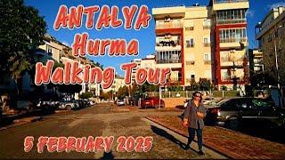 Antalya Konyaaltı Hurma 5 Febuary 2025 #antalya #konyaaltı #hurma #citytour #walkingtour #türkiye