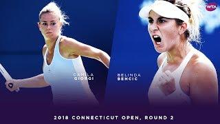 Camila Giorgi vs. Belina Bencic | 2018 Connecticut Open Round 2 | WTA Highlights