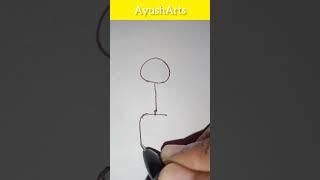 Stickman drawing #art #viral #shorts #ayusharts #drawing