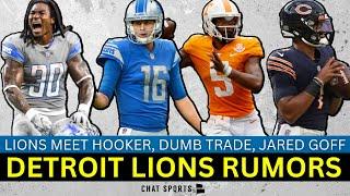 Detroit Lions Rumors: Lions Meet With Hendon Hooker, Jared Goff To Probowl, Bears Trade + Mock Draft