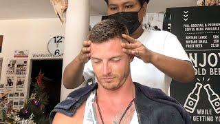 Best Hairdresser in bali! (ASMR massage)