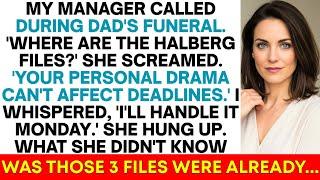 My Manager Humiliated Me At Dad's Funeral, Then Found 3 Missing Client Files On Her Desk..