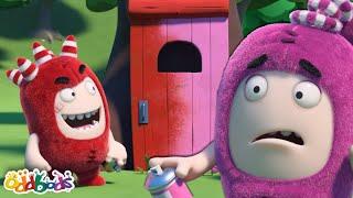 Treehouse wars! Newt VS Fuse  | OddBods | Science and Nature Cartoons For Kids| Moonbug Kids