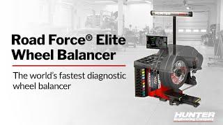 The industry’s leading diagnostic wheel balancer: The Hunter Road Force® Elite