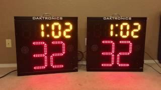 Set of Daktronics BB-2130 Basketball Shot Clocks For Sale