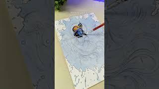 Shree Krishna painting  (spill art ) #art #krishna #painting